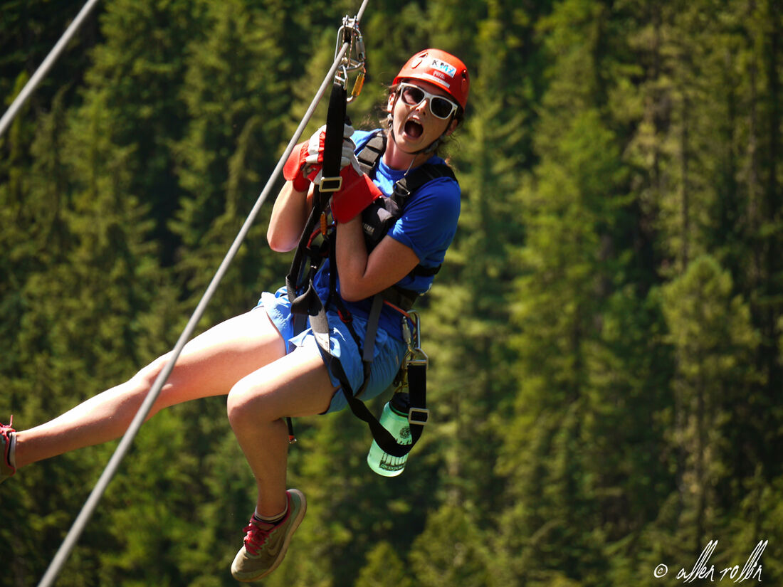 Pulleys are used to help manage friction on a zipline, keeping you speeding along the line